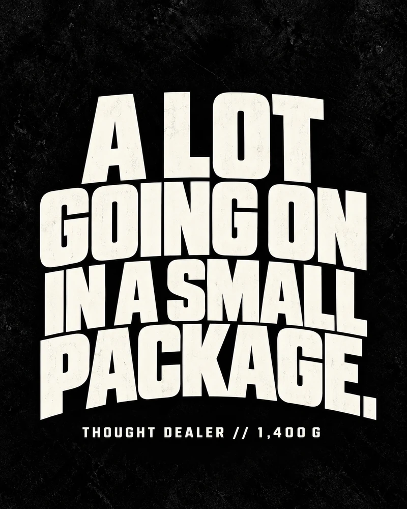 A lot going on in a small package — Thought Dealer artwork